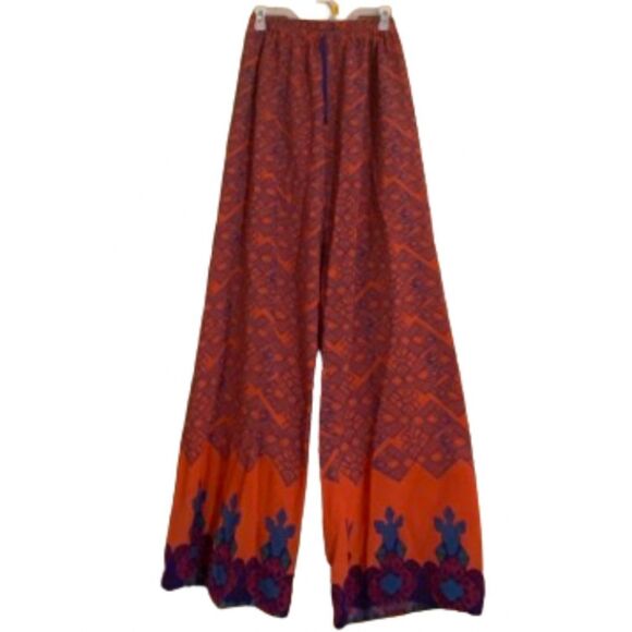 atina cristina WOMEN’s VIBRANT MULTI BEACH COVER-UP LONG PANTS Sz-M - Picture 1 of 5